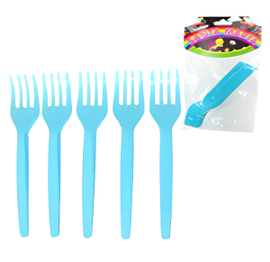 GARFO SOBREMESA PLÁSTICO AZUL CLARO C/12 UNID