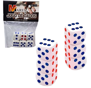 JG DE DADOS C/6 PÇS 1,3CM - MA-1115