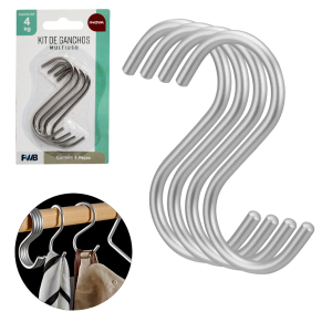 GANCHO METAL C/4 PÇS - FJ90577