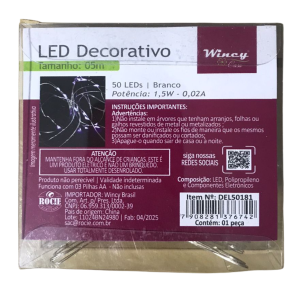 NT - PISCA 50 LEDS 5M BRANCO - DEL50181