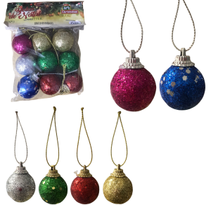 NT - BOLA DE NATAL COLORIDA 3CM C/9 UNID - ZC889