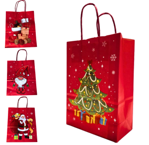 NT - SACOLA DE  NATAL 22 X16X8CM  - AX20726-A