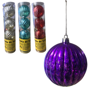 NT - BOLA VINTAGE TEXTURIZADA 7CM C/4 PÇS - NTB60803