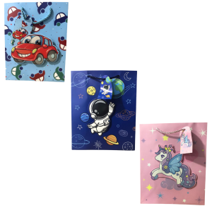 SACOLA DE PRESENTE 23X18X10CM INFANTIL SORTIDA - FJ90125