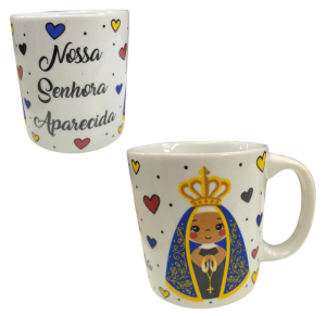 CANECA DE PORCELANA 300ML - NS APARECIDA - UT11-46