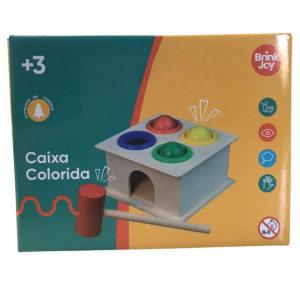 CAIXA DE MADEIRA BATE BOLA EDUCATIVO - AKT4604