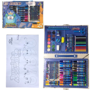 MALETA ESCOLAR AZUL C/94 PÇS - ZB1565