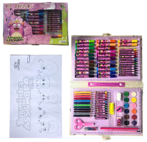 MALETA ESCOLAR ROSA C/94 PÇS - ZB1566