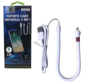 CABO IOS C/SUPORTE 3 X 1 C/ 3.0A - XC-CD-79