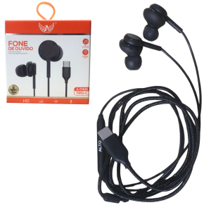 FONE DE OUVIDO P/TIPO C - C/MICROFONE - A-FN08
