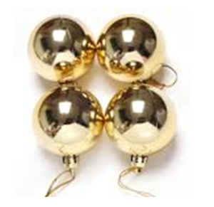 NT - BOLA LISA DOURADA 5CM C/4PÇ - NTB1003D