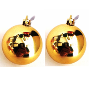 NT - BOLA LISA DOURADA 7CM C/2PÇ - NTB1005D