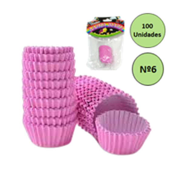 FORMA DE BRIGADEIRO ROSA Nº 6 C/100 UNID