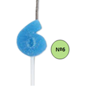 VELA GLITER PQ AZUL Nº 6