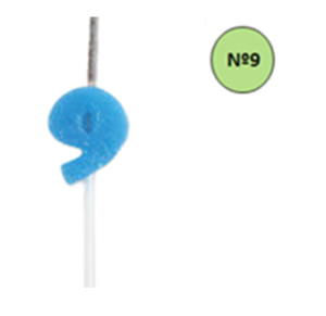 VELA GLITER PQ AZUL Nº 9