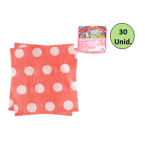 GUARDANAPO POÁ VERMELHO C/30 UNID