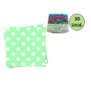 GUARDANAPO POÁ VERDE C/30 UNID