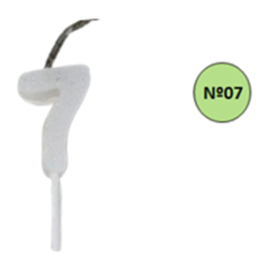 VELA GLITER PQ BRANCA Nº 7