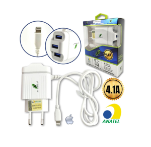 CARREGADOR IOS 4,1A ULTRA RAPIDO - XC-IPH-UR24