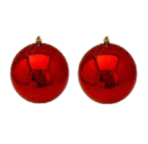 NT - BOLA LISA VERMELHA 7CM C/2PÇ - NTB1005V