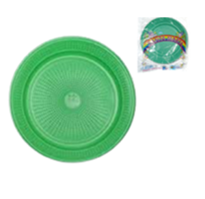 PRATO SOBREMESA VERDE ESCURO PL 15CM C/10 UNID