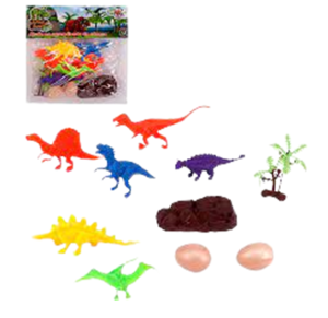 DINOSSAUROS EMBORRACHADO C/10 PÇS