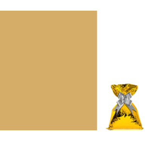 SACO METALIZADO 20X29CM C/50 UNID OURO VELHO - VP 09