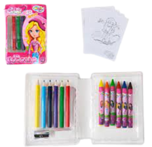 MALETA ESCOLAR C/18 PÇS ROSA - WE3915