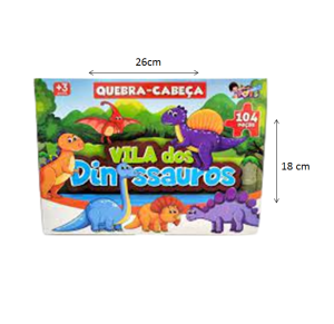 QUEBRA CABEÇA VILA DOS DINOSSAUROS 104 PÇS - 1066A