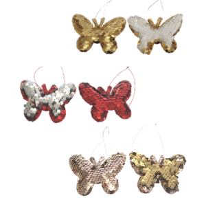 NT - ENFEITE BORBOLETA PAETE 8X6CM C/2 PÇS - NTA17034