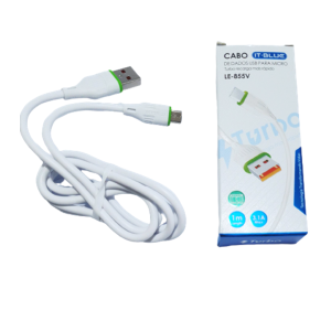 CABO PARA CELULAR V8 3.1A C/1M - LE-855V