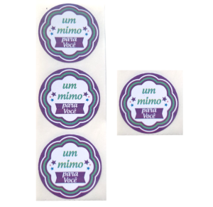 ETIQUETA ADESIVA UM MIMO P/VC C/ 60 UNID - L75