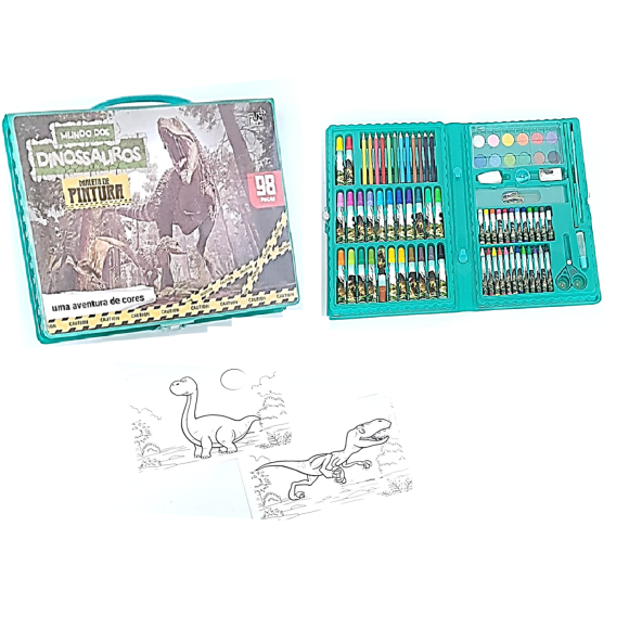 MALETA ESCOLAR 98 PÇS DINO - MAX-HR-898-C
