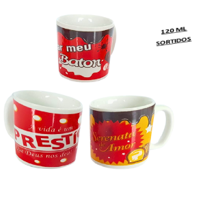 CANECA DE PORCELANA 120ML - CHOCOLATE - U21-32