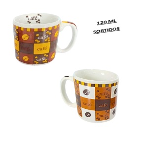 CANECA DE PORCELANA 120ML - CAFÉ - U21-43