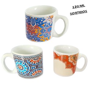 CANECA DE PORCELANA 120ML - MARROQUINA - U21-2