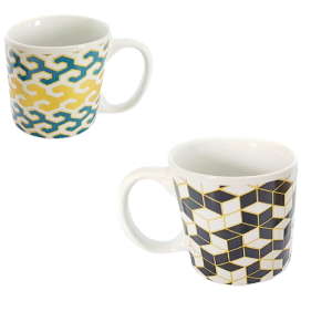 CANECA DE PORCELANA 300ML - GOLD - UT11-8