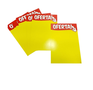 CARTAZ AMARELO C/OFERTA P 21X30CM C/10 UNID - 87.18