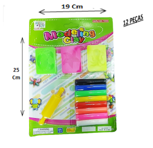 MASSINHA P/MODELAR C/12 PÇS - MS-3598