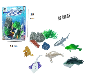 ANIMAIS MARINHOS C/10 PÇS - TOYS-23789_QO