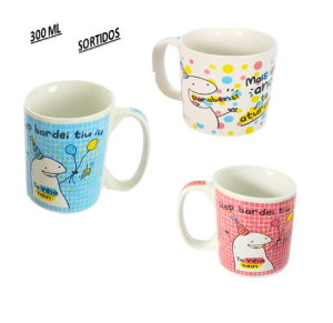 CANECA DE PORCELANA 300ML - FLORK - UT11-84