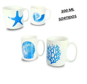 CANECA DE PORCELANA 300ML - AL MARE - UT11-15