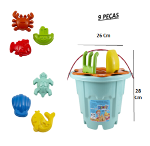 BALDE DE PRAIA IMPERIO GG C/9 PÇS - BQ0864S
