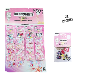 UNHAS POSTIÇAS INFANTIL C/24PCT C/12 PÇS - 66008