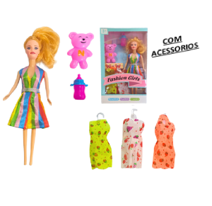 BONECA FASHION GIRL C/ACESSORIOS - SEG-1951