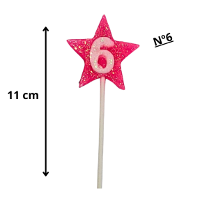 VELA ESTRELA ROSA N°06