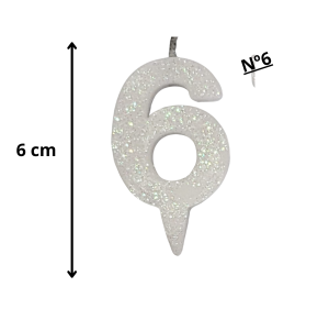 VELA MINI BRILHO BRANCA N°06