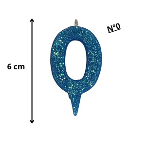 VELA MINI BRILHO AZUL N°00