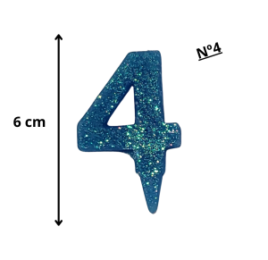 VELA MINI BRILHO AZUL N°04