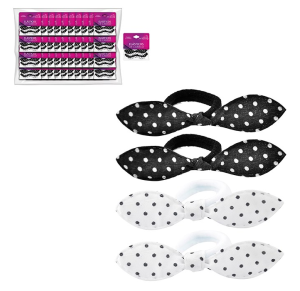 ELASTICO BOLINHA C/LAÇO PT/BR C/12 PÇS - ZG115